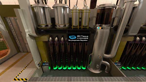 “Shojinmeat Nirvana-Alpha” 3D/tissue morphogenesis regulator unit facility that produces structured meat at a Martian cell-cultured meat factory - regulation of morphogenesis becomes key for whole tissue culture.