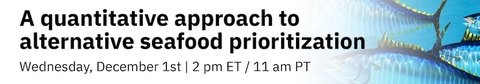 A quantitative approach to alternative seafood prioritization