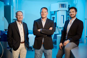 Bluu Seafood executive team. From left, COO Chris Dammann, Co-Founder and Managing Director Dr Sebastian Rakers, Co-Founder and Managing Director Simon Fabich. Ccopyright Bluu GmbH.